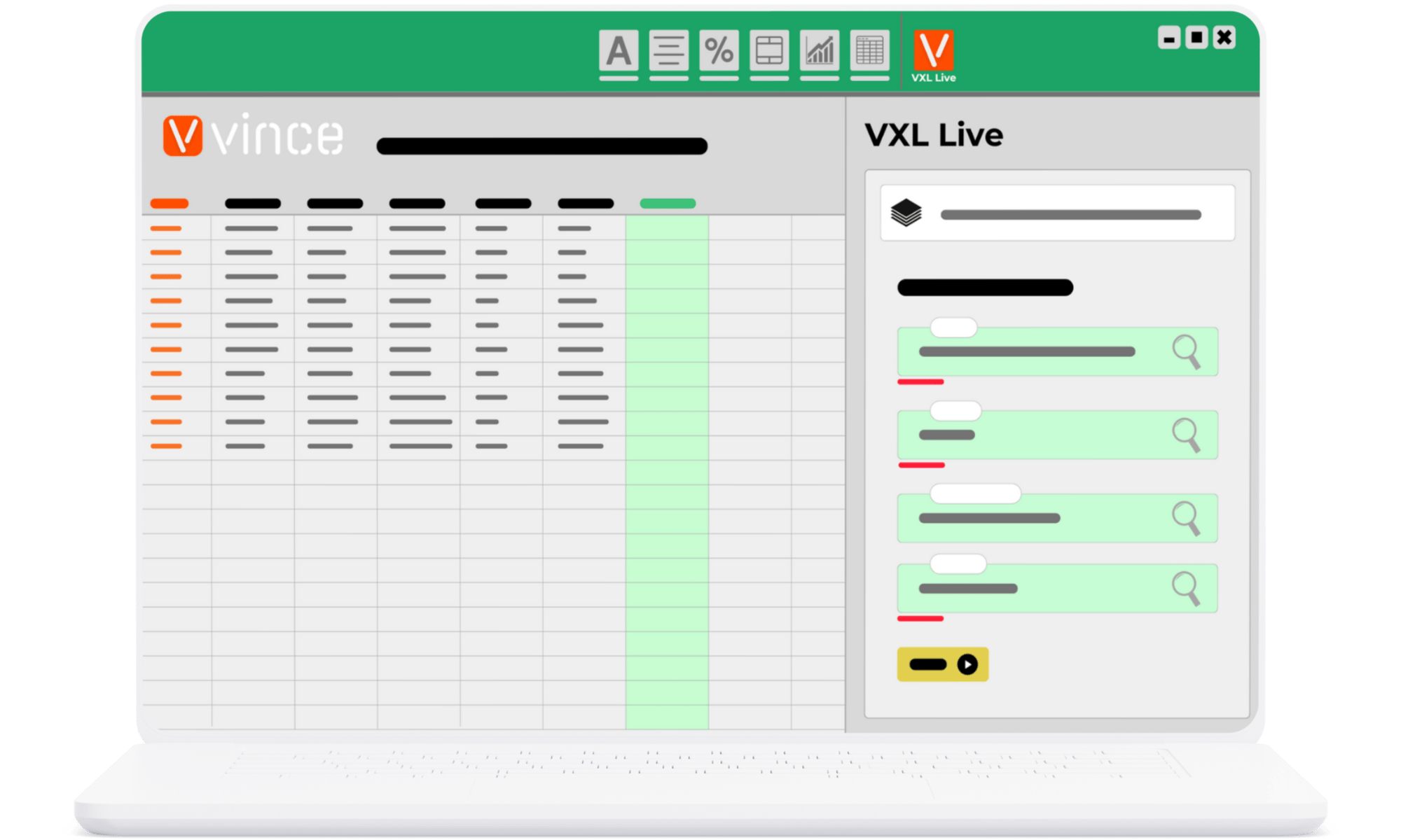 Vince Excel add-in computer