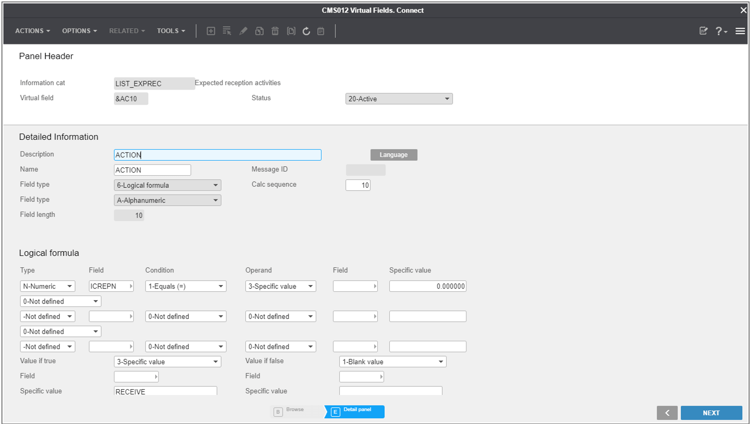 Infor M3 virtual fields